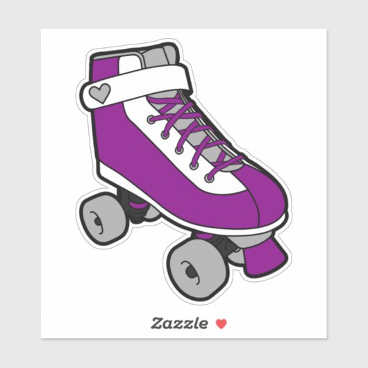 Asexual Pride Skating Paarse Retro Roller Schaats Sticker (Vel)