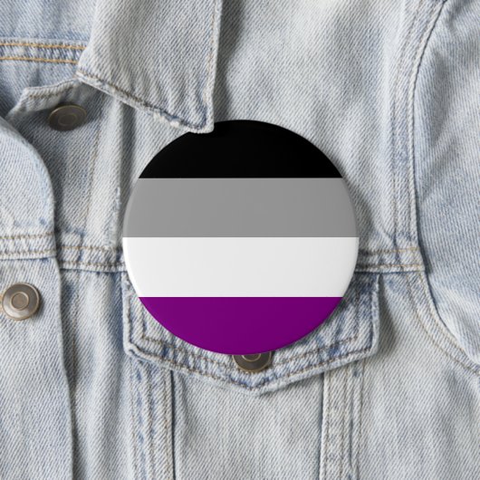 ASEXUAL PRIDE STRIPES ONTWERP RONDE BUTTON 4,0 CM (In situ)
