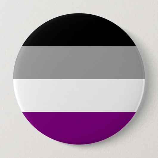 ASEXUAL PRIDE STRIPES ONTWERP RONDE BUTTON 4,0 CM (Voorkant)