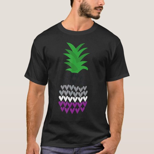 Asexual Pride Vlag Ananas Asexual T-shirt (Voorkant)