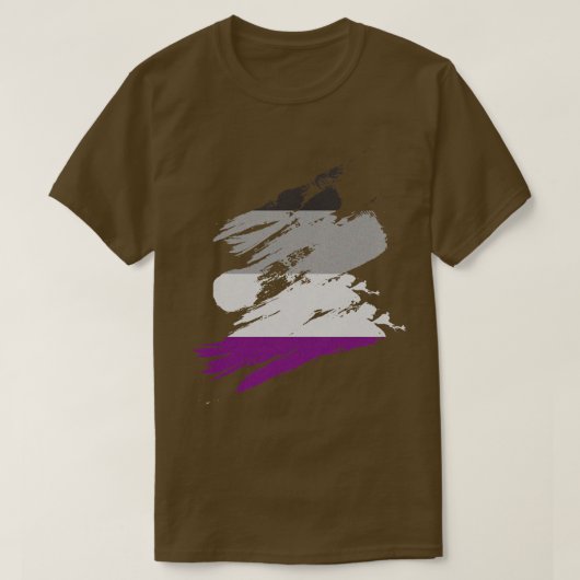 Asexual Pride vlag gescheurd T-shirt (Design voorkant)