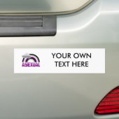 ASEXUAL RAINBOW BUMPERSTICKER (Op auto)