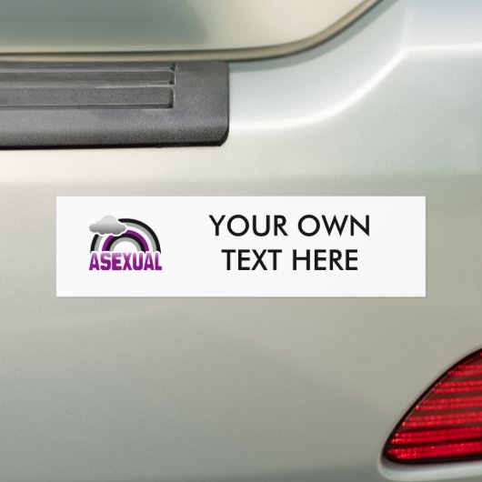 ASEXUAL RAINBOW BUMPERSTICKER (Op auto)