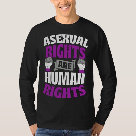 Asexual Rights Are Human Rights Protest March Ace  T-shirt (Voorkant)