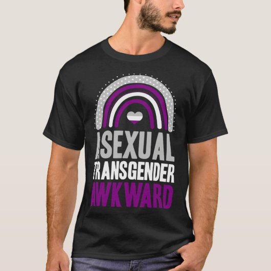 Asexual Transgender Awkward Asexual Pride Bohemian T-shirt (Voorkant)