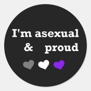 Asexual & Trots aseksueel pride sticker