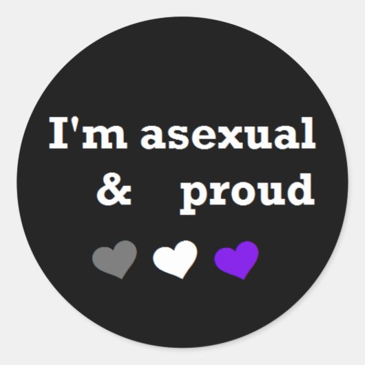 Asexual & Trots aseksueel pride sticker (Voorkant)