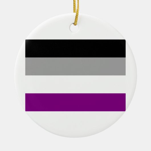 ASEXUAL VLAG ORIGINEEL KERAMISCH ORNAMENT (Voorkant)