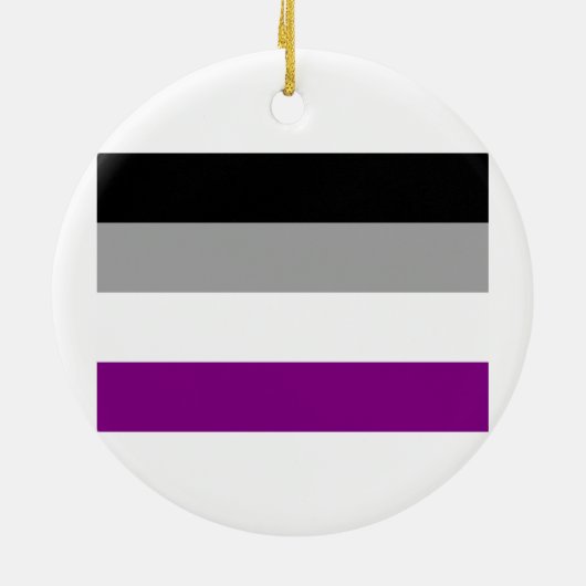 ASEXUAL VLAG ORIGINEEL KERAMISCH ORNAMENT (Achterkant)