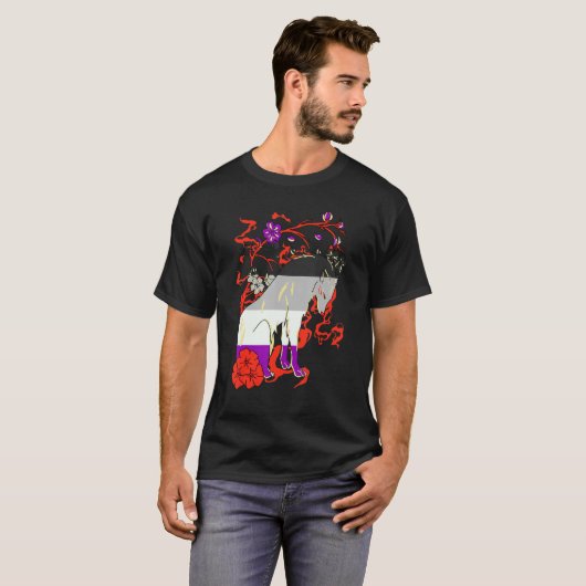 Asexual Wolf LGBQA Ace Bloem Asexualiteit Pride As T-shirt (Voorkant volledig)