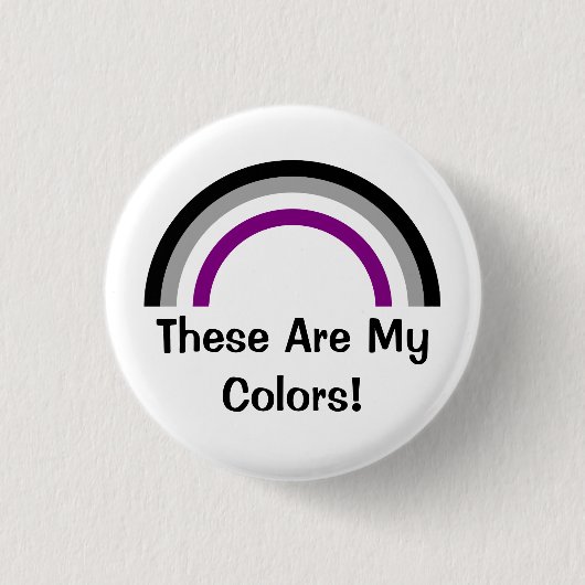 Asexualiteit Button regenboogpride (Voorkant)