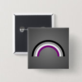 Asexualiteit Button regenboogpride (Voorkant /achterkant)
