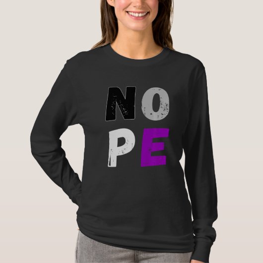 Asexualiteit Nope Flag Ace Asexual Flag Lgbt Pride T-shirt (Voorkant)