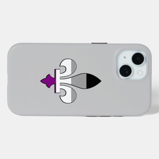 Asexualiteit pride fleur-de-lis Case-Mate iPhone case (Achterkant (horizontaal))