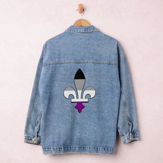Asexualiteit pride fleur-de-lis denim jacket (Hangar)