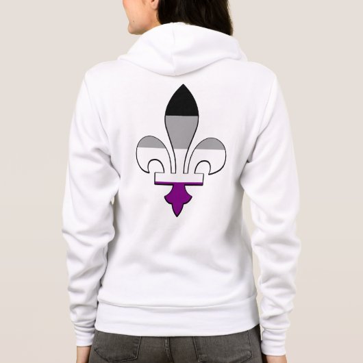Asexualiteit pride fleur-de-lis hoodie (Achterkant)