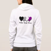 Asexualiteit pride harten Hoodie (Achterkant)