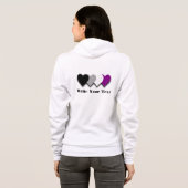 Asexualiteit pride harten Hoodie (Achterkant volledig)