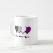 Asexualiteit pride harten Mok (Voorkant links)