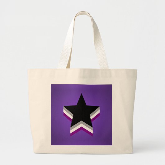 Asexualiteit pride sterren rugzak grote tote bag (Voorkant)