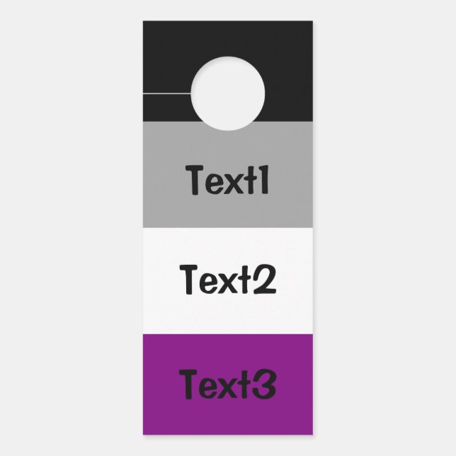Asexualiteit Pride vlag Deurhanger (Voorkant)