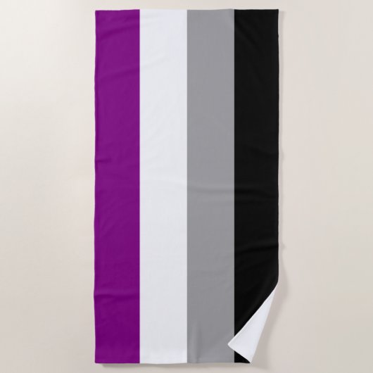 Asexualiteit Pride vlag Strandlaken (Voorkant)