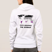 Asexualiteit Pride Wereldkaart Hoodie (Achterkant)