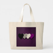 Asexualiteit prideharten rugzak grote tote bag (Achterkant)