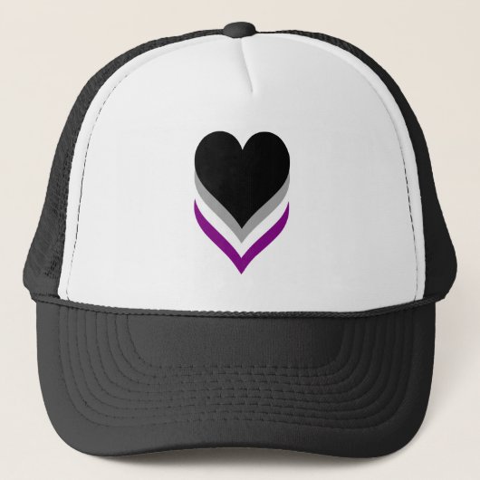 Asexualiteit prideharten Trucker Hat Pet (Voorkant)