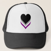 Asexualiteit prideharten Trucker Hat Trucker Pet (Voorkant)