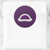 Asexualiteit regenboog ronde sticker (Tas)