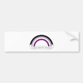 Asexualiteit regenboogpride bumpersticker (Voorkant)