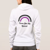 Asexualiteit regenboogpride hoodie (Achterkant)