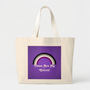 Asexualiteit regenboogpride rugzak grote tote bag