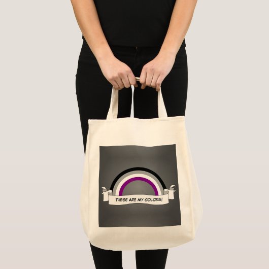 Asexualiteit regenboogpride tote bag (Voorkant (product))
