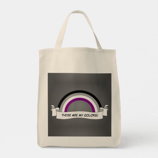 Asexualiteit regenboogpride tote bag (Achterkant)
