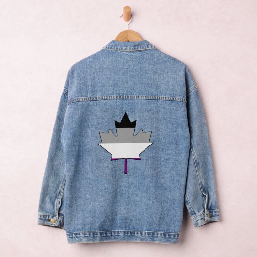 Asexualiteit trots esdoornblad denim jacket (Hangar)