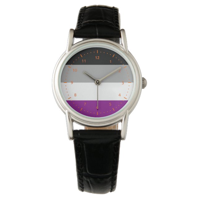 Asexualiteitenvlag Horloge (Voorkant)
