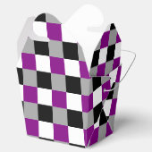 Asexualiteitkleuren, gevarieerd patroon bedankdoosjes (Geopend)