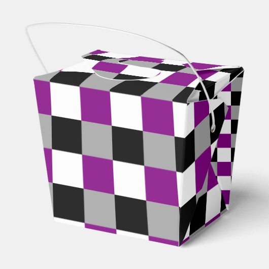 Asexualiteitkleuren, gevarieerd patroon bedankdoosjes (Achterkant)