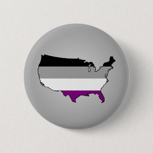 Asexualiteitkleuren, gevarieerd patroon Button