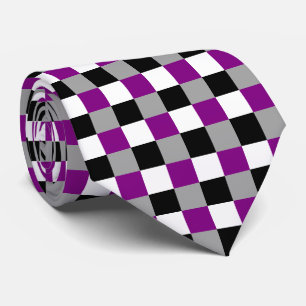 Asexualiteitkleuren, gevarieerd patroon stropdas