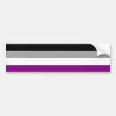 Asexualiteitvlag Bumpersticker (Voorkant)