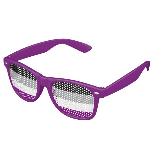 Asexuality pride flag Party Shades Retro Zonnebril (Gekanteld)