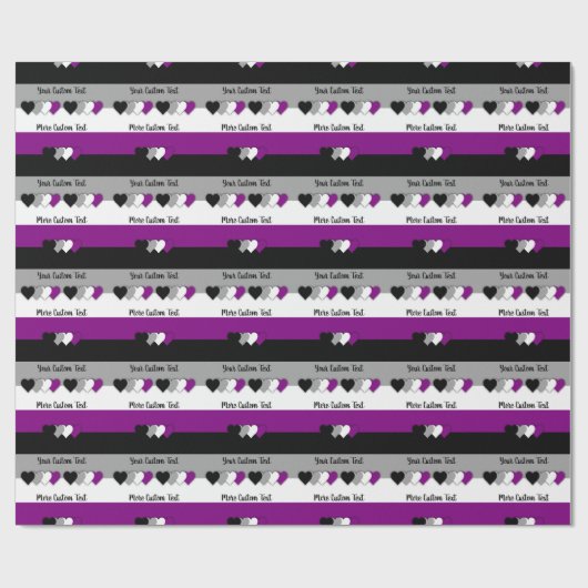 Asexuality pride flag with text wrapping paper cadeaupapier (Vlak)
