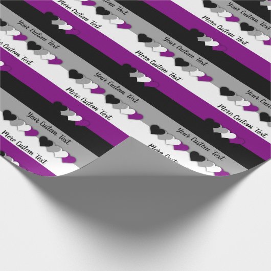 Asexuality pride flag with text wrapping paper cadeaupapier (Hoek)