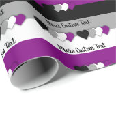 Asexuality pride flag with text wrapping paper cadeaupapier (Rol Hoek)