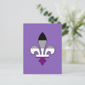 Asexuality pride fleur-de-lis briefkaart (Staand voorkant)