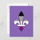 Asexuality pride fleur-de-lis briefkaart (Voorkant / Achterkant)