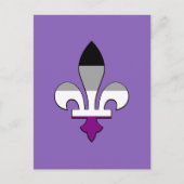 Asexuality pride fleur-de-lis briefkaart (Voorkant)